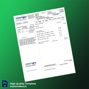 United States Withlacoochee River Electric Cooperative Inc Editable Electricity Bill Template in Word and PDF formats