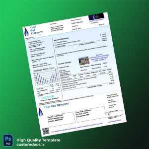 United States Your Gas Company Editable Gas Bill Template in Word and PDF formats