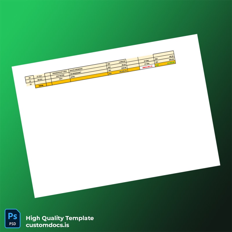Unknown Editable Invoice Template in Word and PDF formats page 3