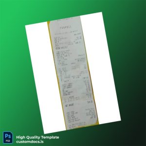 Unknown Editable Utility Bill Template in Word and PDF formats