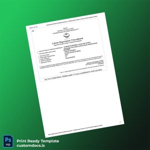 custom Uttarakhand Labour Department Registration Certificate Template - Word & PDF File Preview - CustomDocs