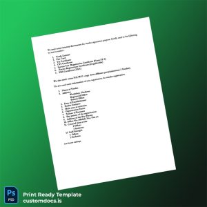 custom Vendor Registration Certificate Template - Word & PDF File Preview - CustomDocs