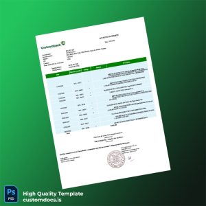 Vietnam Vietcombank Account Statement Template in Word and PDF formats