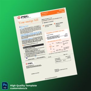 Watt Editable Utility Bill Template in Word and PDF formats