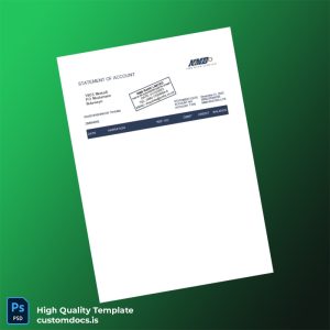 Zimbabwe NMB Bank Statement Template in Word and PDF formats