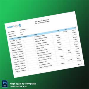 iNet Editable Bank Statement Template in Word and PDF formats