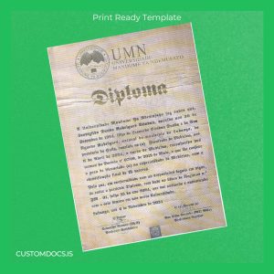 custom Angola Universidade Mandume Ya Ndemufayo Bachelor of Medicine Diploma Template File Preview - CustomDocs