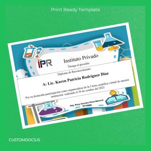 custom Argentina Instituto Privado Diploma Template File Preview - CustomDocs