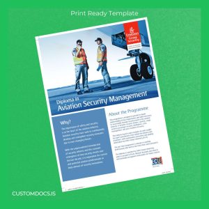 custom Australia Edith Cowan University Diploma in Aviation Security Management Template File Preview - CustomDocs