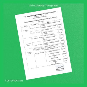 custom Bangladesh Institute of Bankers Banking Diploma Template File Preview - CustomDocs