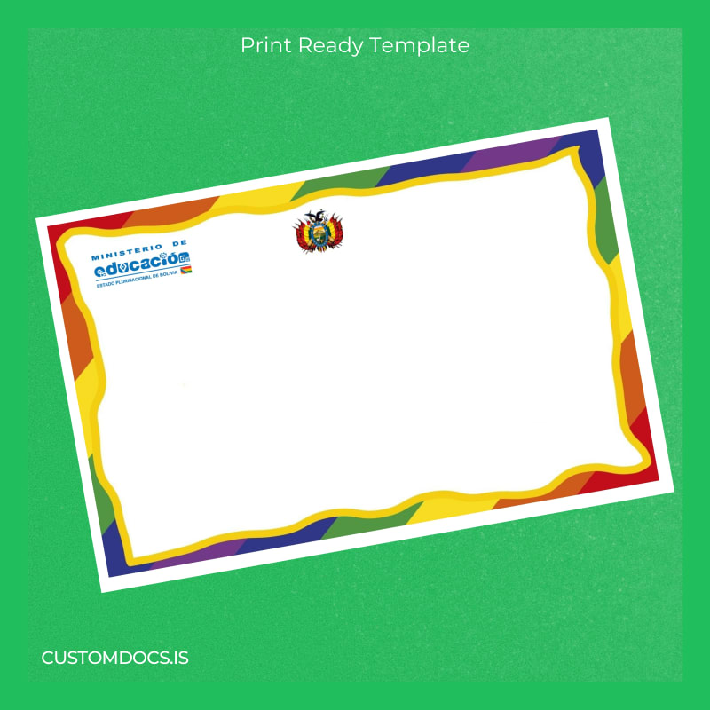 Custom Bolivia Unidad Educativa _Nombre de la Escuela_ Diploma in Basic General Education Certificate page 2 File Preview - CustomDocs