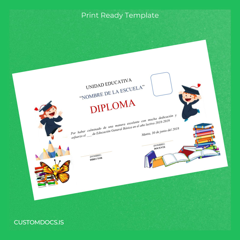 Custom Bolivia Unidad Educativa _Nombre de la Escuela_ Diploma in Basic General Education Certificate page 3 File Preview - CustomDocs