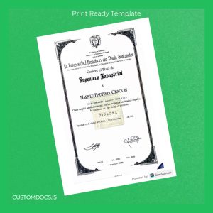 custom Colombia La Universidad Francisco de Paula Santander Bachelor of Industrial Engineering Template File Preview - CustomDocs