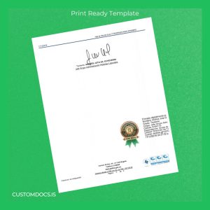 custom Colombia Policía Nacional Teniente Diploma Template File Preview - CustomDocs