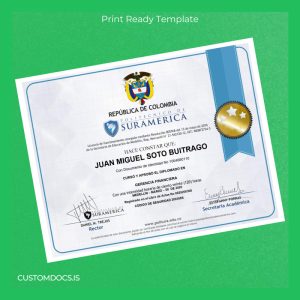 custom Colombia Politecnico de Suramerica Diploma in Financial Management File Preview - CustomDocs