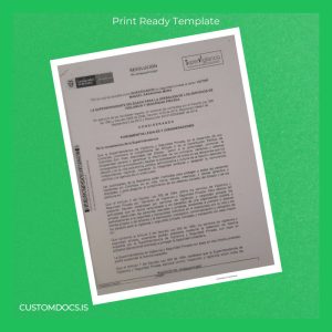 custom Colombia Supervigilancia Investigator Diploma Template File Preview - CustomDocs