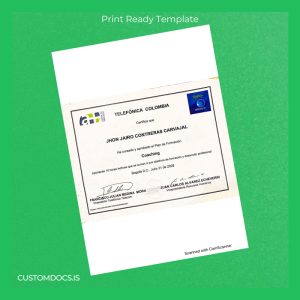 custom Colombia Telefónica Colombia Coaching Diploma File Preview - CustomDocs