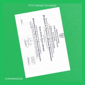 custom Colombia Universidad Autónoma Diploma Profesional Template File Preview - CustomDocs