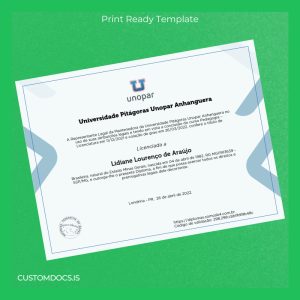 custom Colombia Universidad Manuela Beltrán Occupational Therapist Diploma File Preview - CustomDocs