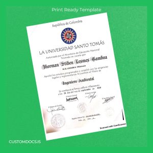 custom Colombia Universidad Santo Tomás Bachelor of Environmental Engineering Template File Preview - CustomDocs