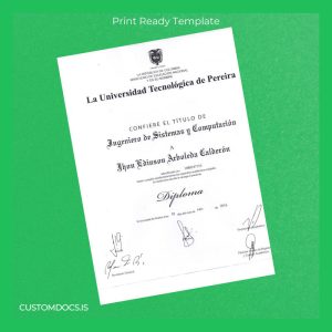 custom Colombia Universidad Tecnológica de Pereira Bachelor of Engineering in Systems and Computing Template File Preview - CustomDocs