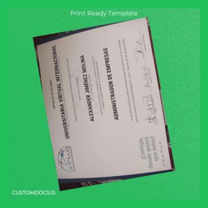 custom Colombia Universitaria Virtual Internacional Bachelor of Business Administration Template File Preview - CustomDocs