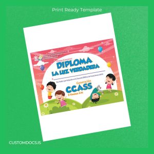 custom Costa Rica Escuela Bíblica de Vacaciones 2023 Diploma Template File Preview - CustomDocs