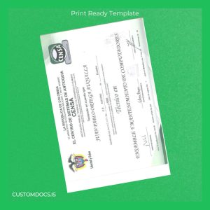 custom Ecuador Censa Technical Diploma in Assembly and Maintenance File Preview - CustomDocs