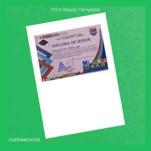 custom Ecuador Trilce Internacional Univisa Honor Diploma File Preview - CustomDocs