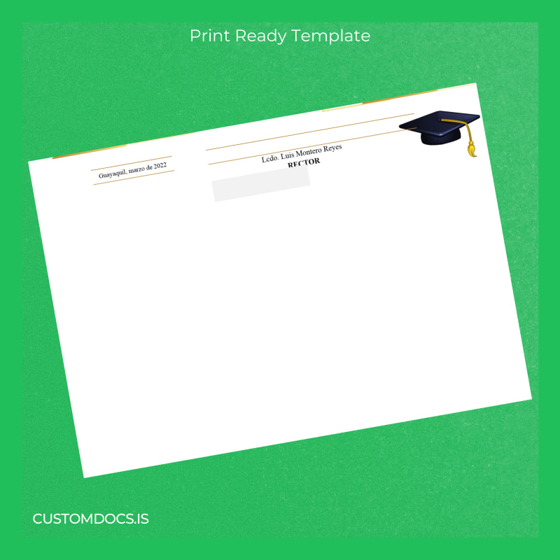 Custom Ecuador Unidad Educativa Abaris High School Diploma page 2 File Preview - CustomDocs