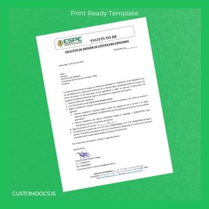 custom Ecuador Universidad de las Fuerzas Armadas - ESPE Diploma Certificate File Preview - CustomDocs