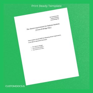 custom Egypt Suez Canal University Diploma in Clinical Requirements for Crown & Bridge Department File Preview - CustomDocs