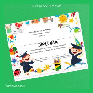 custom El Salvador Centro Escolar Cantón Pepenance Diploma Template File Preview - CustomDocs