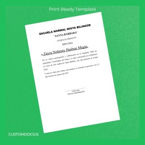 custom El Salvador Santa Bárbara School Bilingual Normal Diploma in Computer Science File Preview - CustomDocs