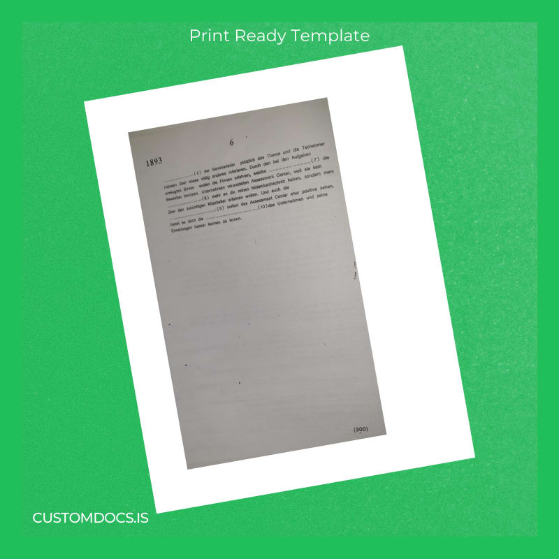 Custom Germany Advanced Diploma in German Template page 6 File Preview - CustomDocs