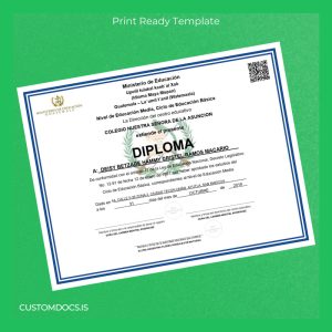 custom Guatemala Colegio Nuestra Señora de la Asuncion Basic Diploma File Preview - CustomDocs