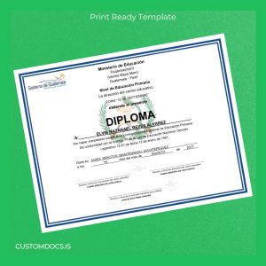custom Guatemala EORM _15 de Septiembre_ Primary Education Diploma File Preview - CustomDocs