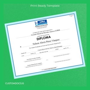 custom Guatemala Escuela Oficial de Párvulos Anexa a EORM Pre-Primary Education Diploma File Preview - CustomDocs