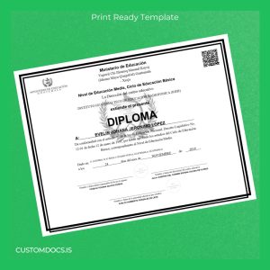 custom Guatemala Instituto Guatemalteco de Educación Radiofónica High School Diploma File Preview - CustomDocs