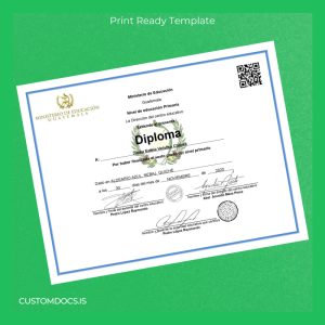 custom Guatemala Ministerio de Educación Sixth Grade Diploma Template File Preview - CustomDocs