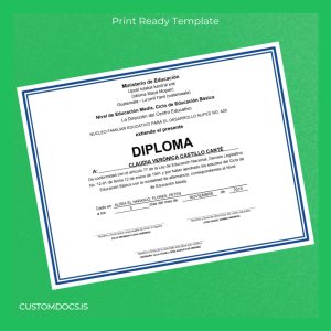 custom Guatemala NUCLEO FAMILIAR EDUCATIVO PARA EL DESARROLLO High School Diploma File Preview - CustomDocs