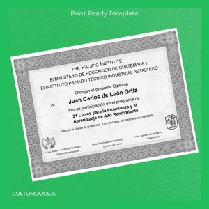 custom Guatemala The Pacific Institute Diploma in Educational Program Participation File Preview - CustomDocs