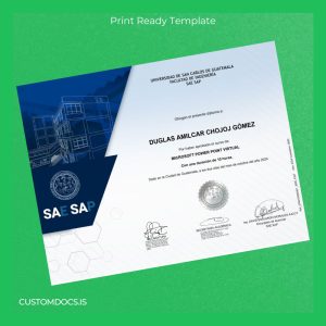 custom Guatemala Universidad de San Carlos de Guatemala Diploma in Microsoft Power Point Virtual File Preview - CustomDocs