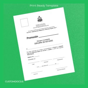 custom Honduras Diploma de Study PRALEBAH-1 Template File Preview - CustomDocs