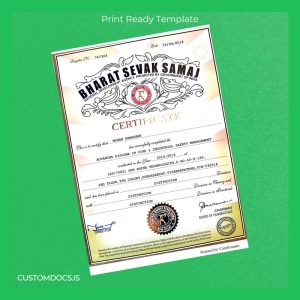 custom India Bharat Sevak Samaj Advanced Diploma in Fire and Industrial Safety Management Template File Preview - CustomDocs
