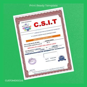 custom India Complete Solution of Information Technology Diploma in Computer Application Template File Preview - CustomDocs
