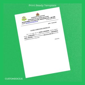 custom India Government Polytechnic Siddapur Mechanical Engineering Diploma File Preview - CustomDocs