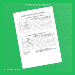 custom India Gujarat Technological University Diploma in Mechanical Engineering Template File Preview - CustomDocs