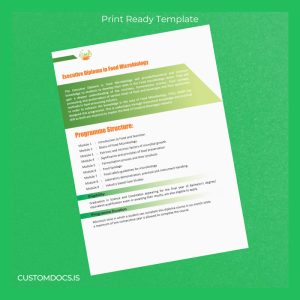 custom India IGMP Institute Executive Diploma in Food Microbiology Template File Preview - CustomDocs