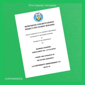 custom India J.S. University Shikohabad Diploma in Civil Engineering Template File Preview - CustomDocs